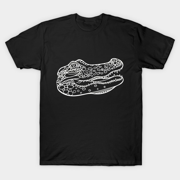 Croc Head T-Shirt by LoraMaze